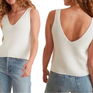Marine Layer Finley Knit Cotton Sweater Tank Size XL